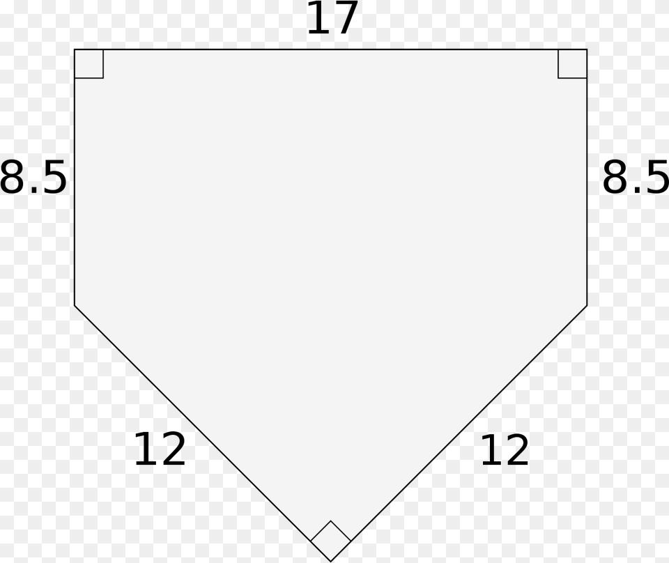 Baseball Home Plate Diagram Diagram, Blackboard Free Png