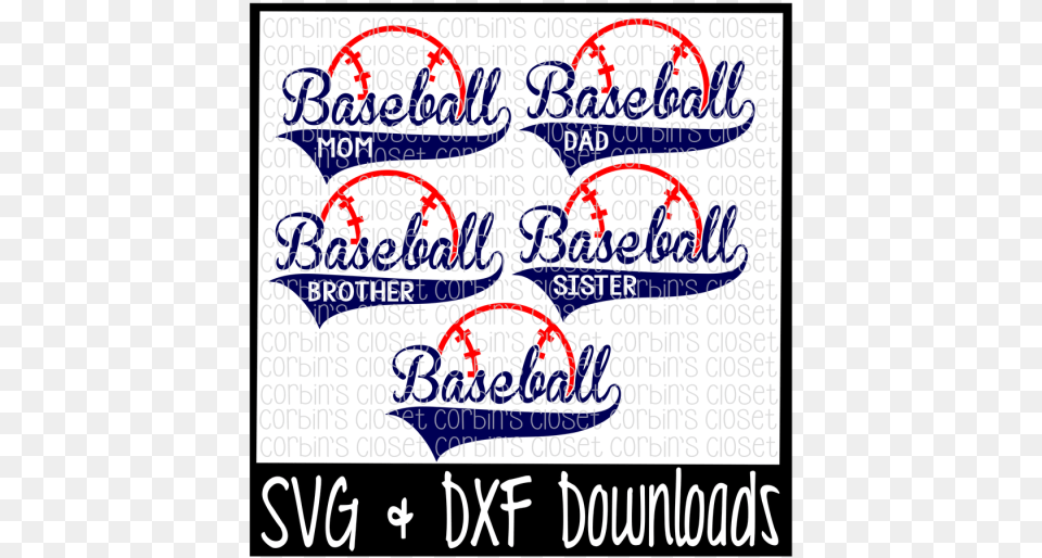 Baseball Mom Dad Sister Brother Cutting Poster, Logo, Text Free Png