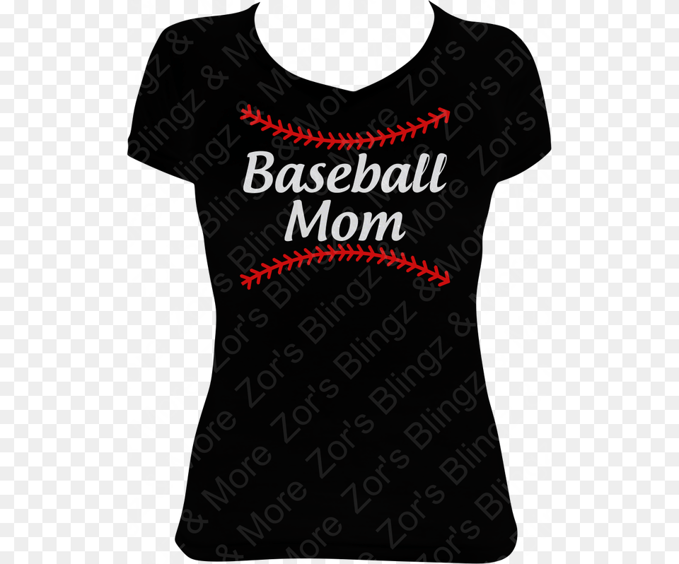 Baseball Mom Laces Vinyl Design T Shirt Blouse, Text, Blackboard Free Png Download