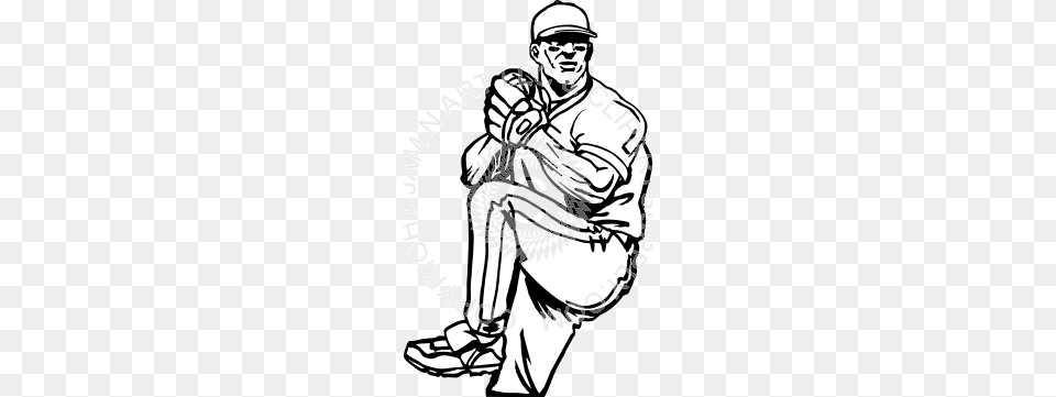 Baseball Pitcher Bw, Team Sport, Team, Sport, Person Free Png Download