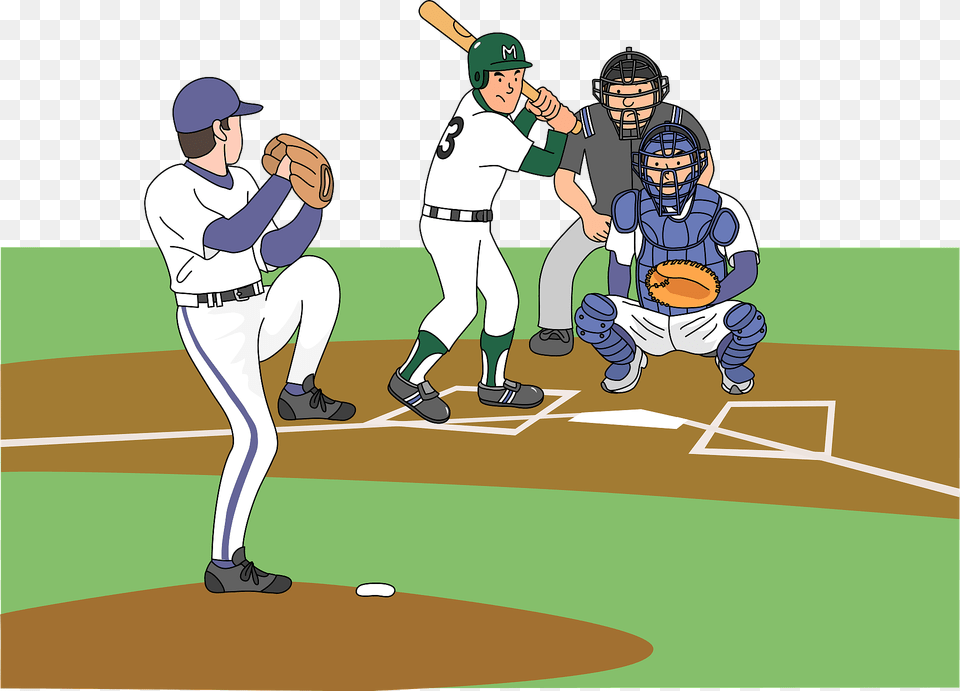 Baseball Pitcher Pitching To The Left Handed Batter Clipart, Team Sport, Team, Sport, Person Free Transparent Png