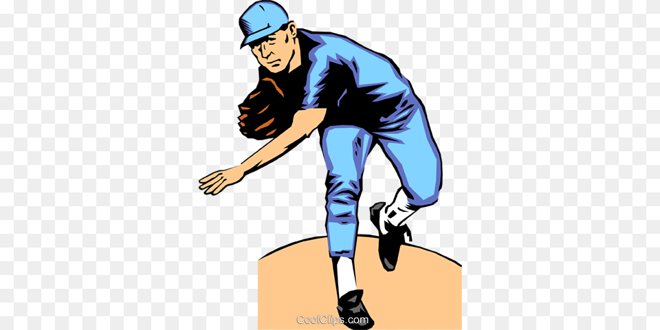 Baseball Pitcher Royalty Vector Clip Art Illustration, Team Sport, Team, Sport, Person Png Image