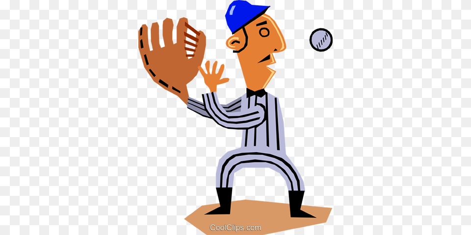 Baseball Player Catching Ball Royalty Vector Clip Art, Athlete, Team, Sport, Person Png Image