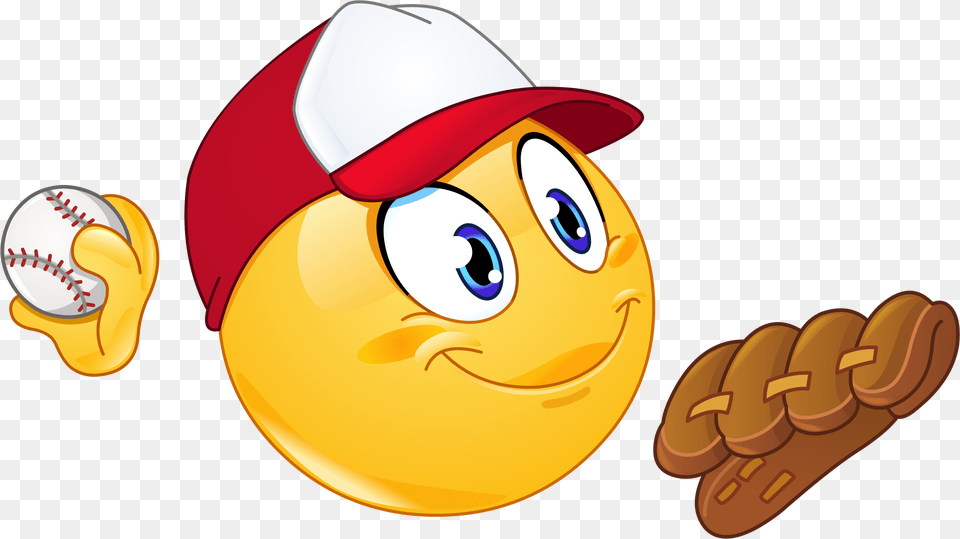 Baseball Player Emoji 42 Decal Baseball Smiley, People, Person, Baseball Glove, Clothing Png