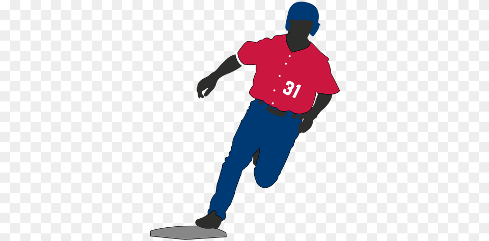 Baseball Player Running Silhouette U0026 Svg Baseball Player Running Clipart, Person, People, Pants, Hat Free Png Download