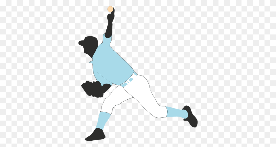 Baseball Player Silhouette Throwing, Athlete, Team, Sport, Person Png Image