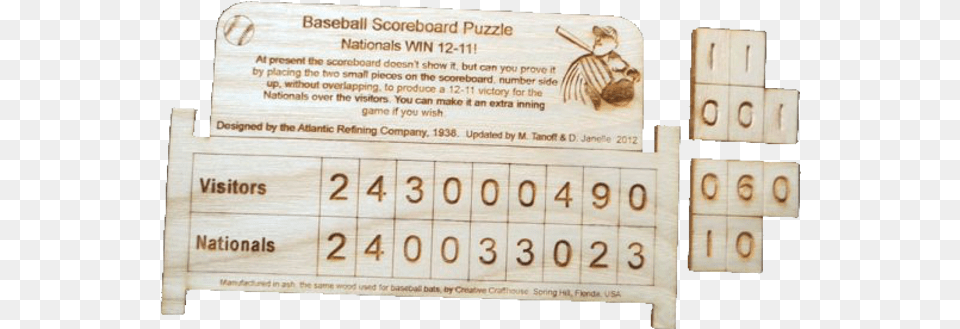Baseball Scoreboard Baseball Scoreboard Wood Number, Text, Paper, Clapperboard Png Image