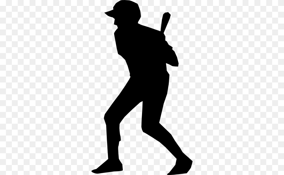 Baseball Silhouette Cliparts, Gray Free Transparent Png