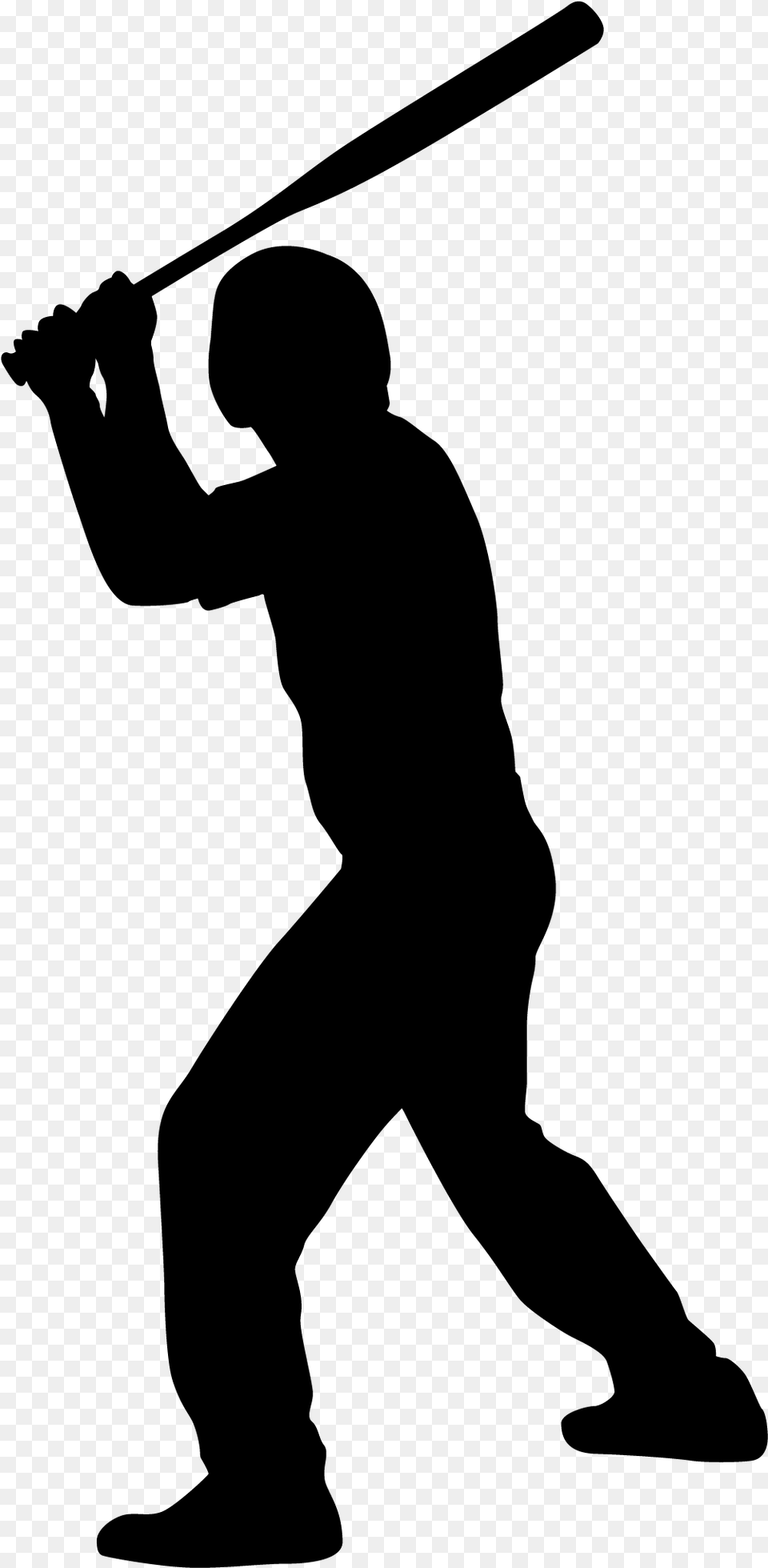 Baseball Silhouette Figuresvector Download Clip Art, Gray Png