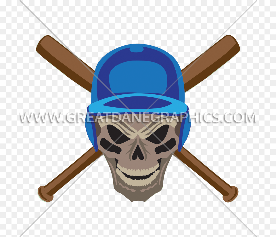 Baseball Skull With Bats Production Ready Artwork For T Composite Baseball Bat, Team Sport, Team, Sport, Person Free Transparent Png
