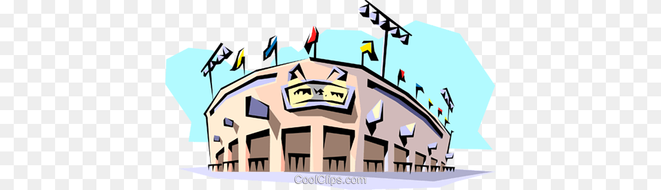 Baseball Stadium Royalty Vector Clip Art Illustration, City, Architecture, Building, Outdoors Free Png Download