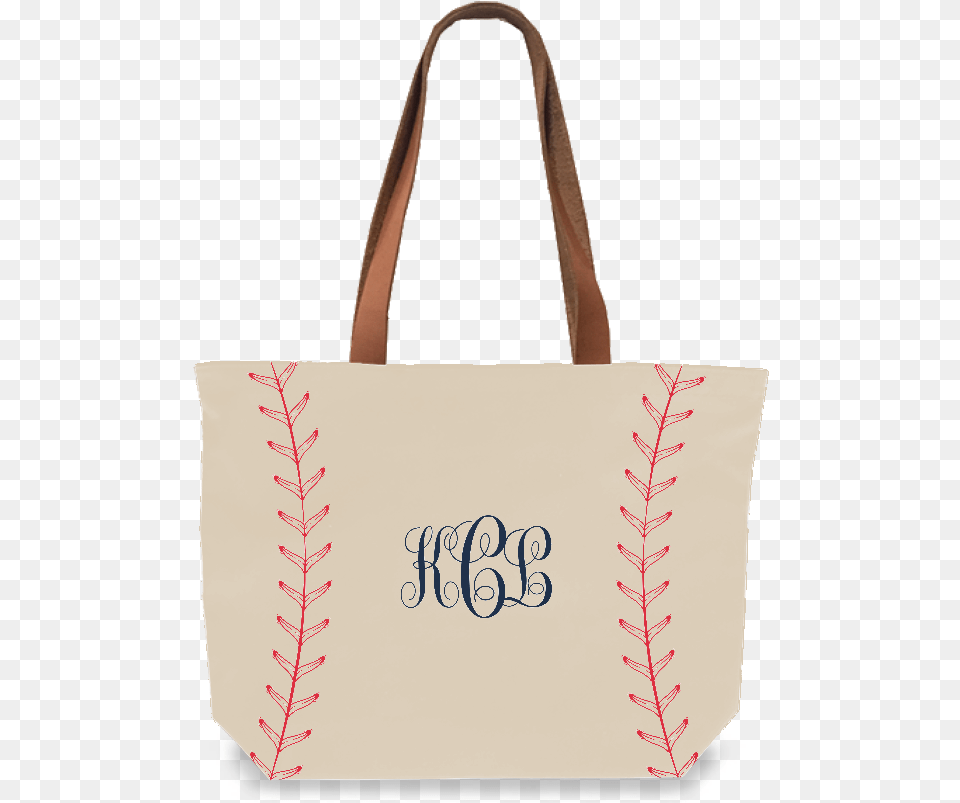 Baseball Stitch Monogram Tote Tote Bag, Accessories, Handbag, Tote Bag, Plant Png