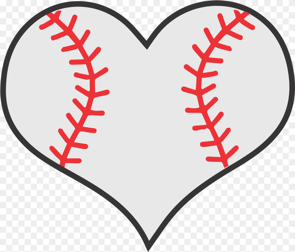 Baseball Stitches Baseball Heart Clipart Png Image