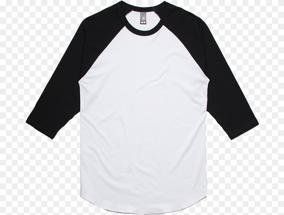 Baseball Tee Black And White Baseball T, Clothing, Long Sleeve, Shirt, Sleeve Png