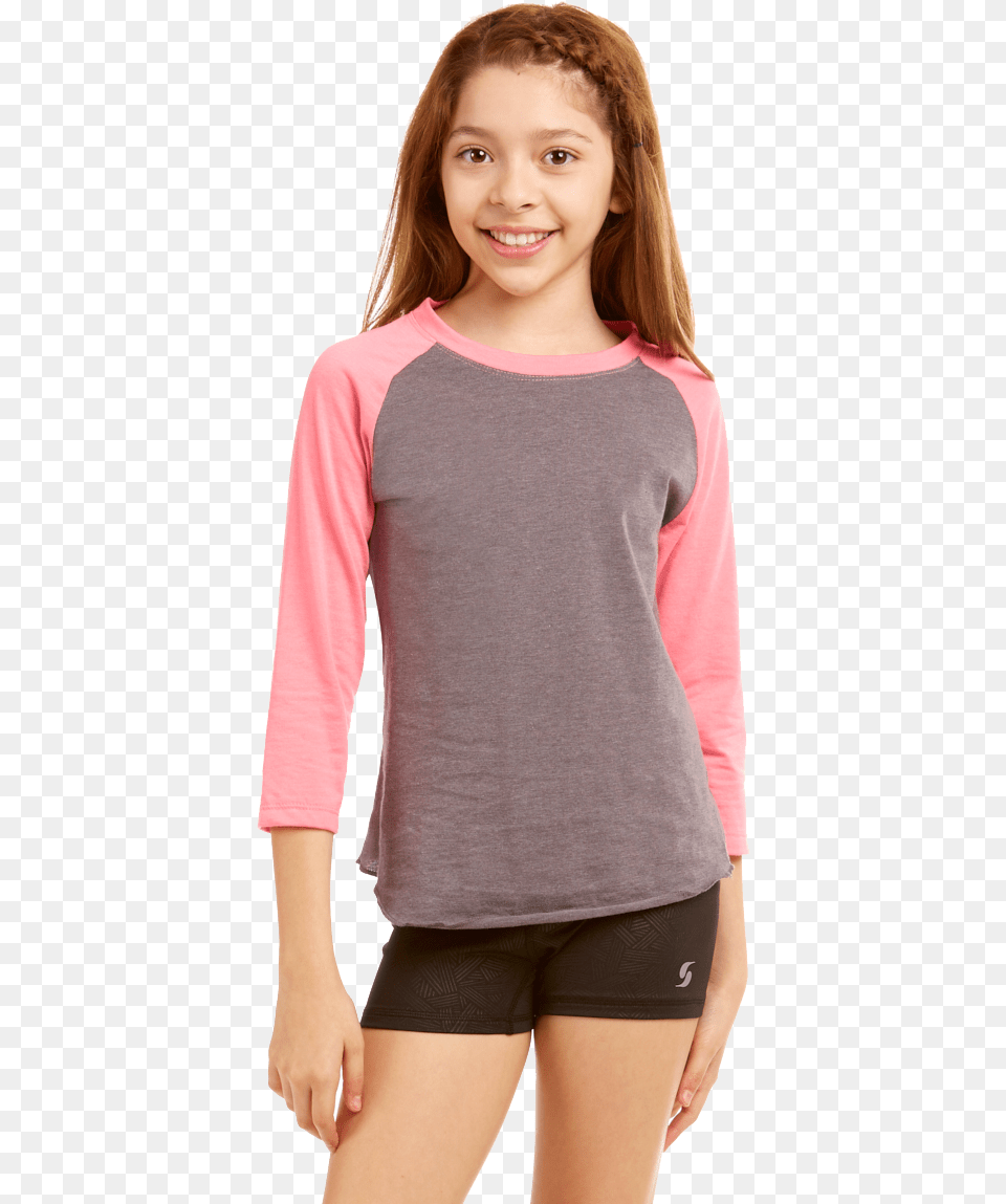 Baseball Tee Download Girl, T-shirt, Clothing, Sleeve, Shorts Free Transparent Png