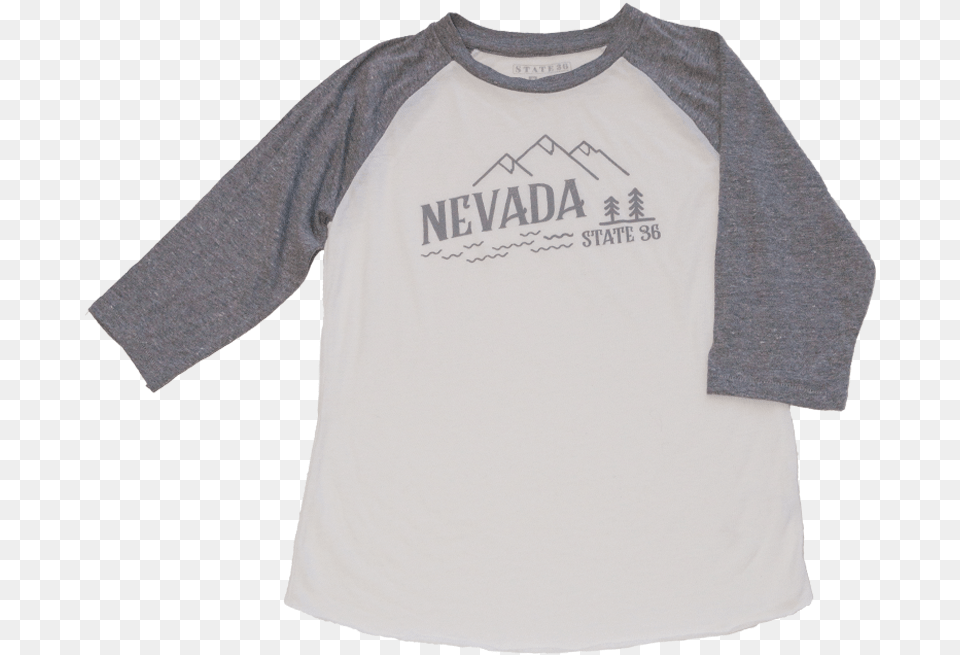 Baseball Tee Nv Mountains Long Sleeved T Shirt, Clothing, Long Sleeve, Sleeve, T-shirt Png Image