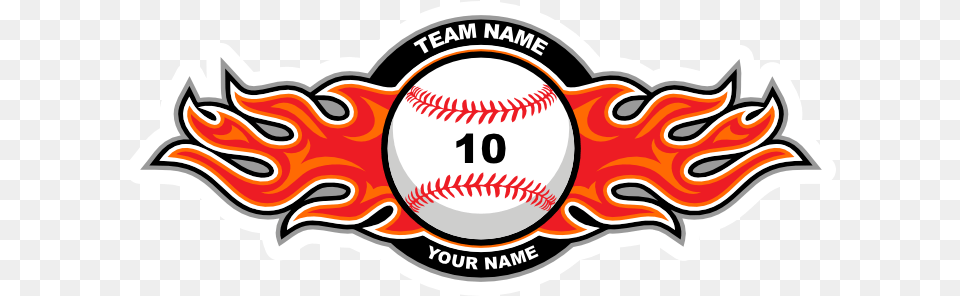Baseball With Red Flames Sticker Softball Blue Flames, Ball, Baseball (ball), Sport Free Png Download
