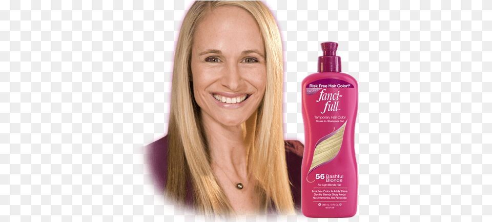 Bashful Blonde Fanci Full Temporary Hair Color Black Radiance, Bottle, Lotion, Adult, Person Free Png Download