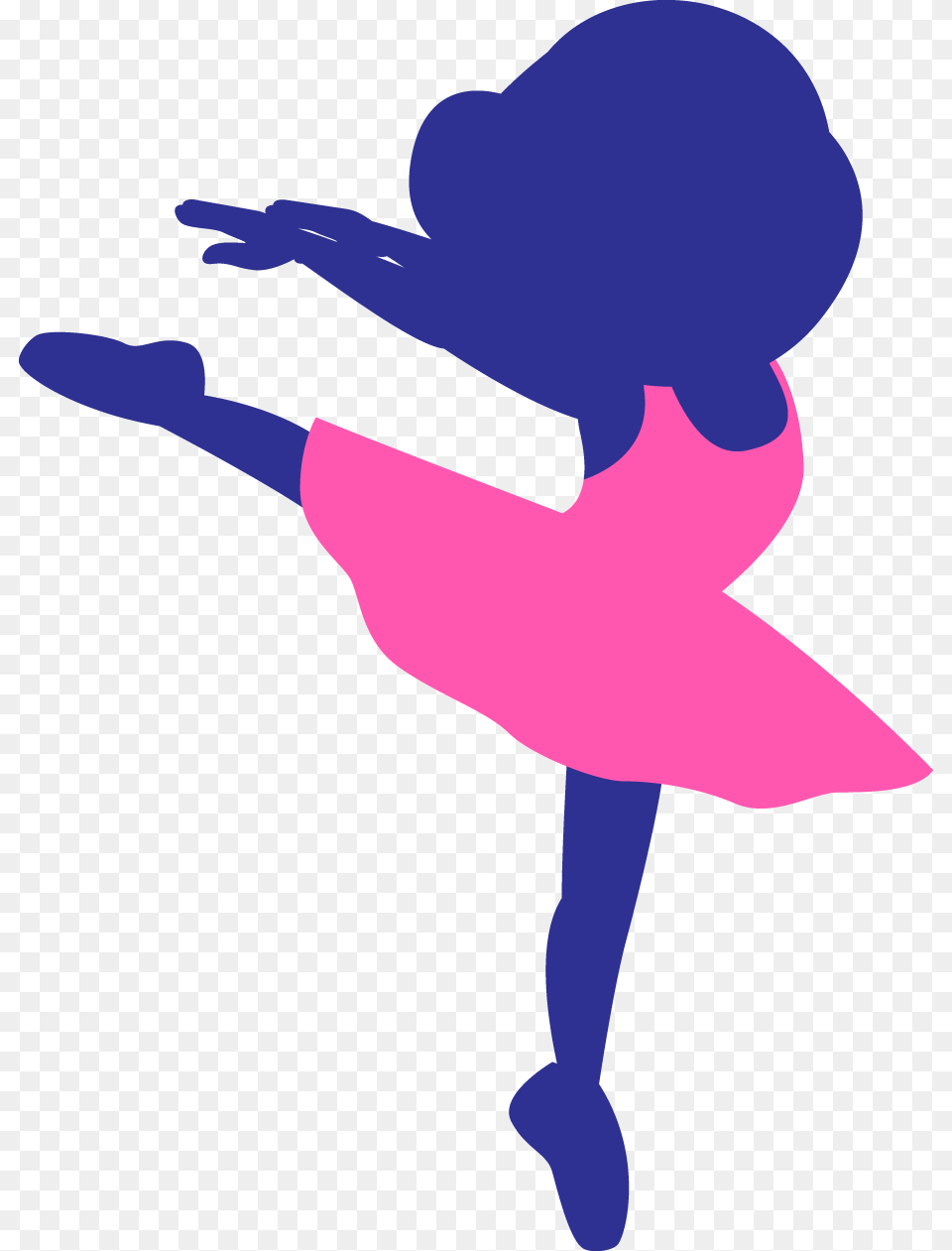 Basic Ballet Child Ballerina Silhouette Pink, Purple, Baby, Person, Dancing Png Image