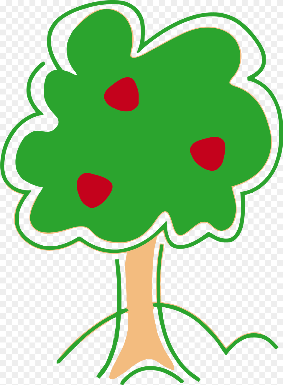 Basic Cute Apple Tree Clipart Tree Cute Clipart, Leaf, Plant, Pattern, Art Free Transparent Png