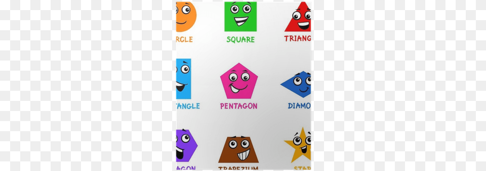 Basic Geometric Shapes With Cartoon Faces Poster Figuras Geometricas Con Cara Png Image
