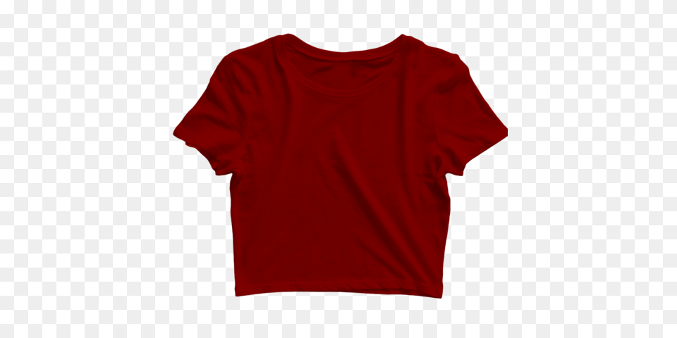 Basic Maroon Crop Top Flairlift, Clothing, T-shirt, Blouse Png Image