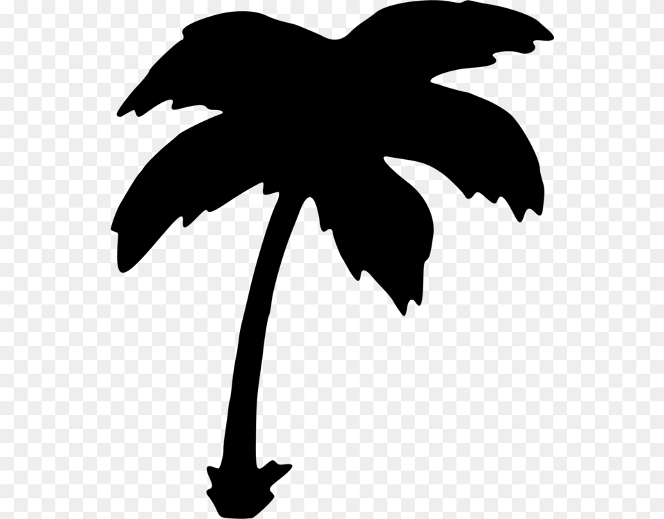 Basic Palm Tree, Gray Free Png