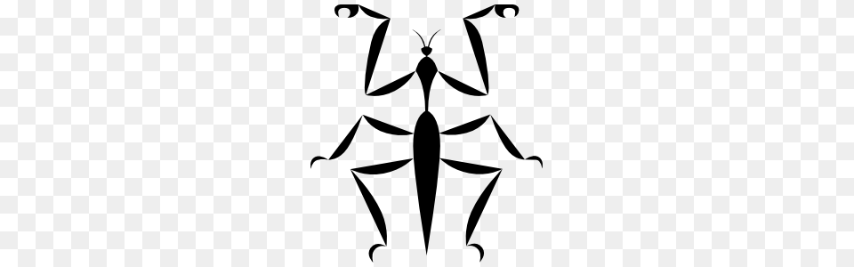 Basic Praying Mantis Sticker, Stencil, Person, Silhouette, Animal Free Png