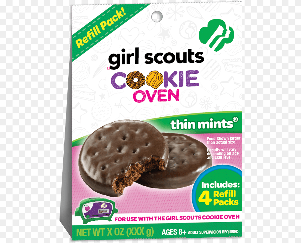 Basic Thinmint Girl Scout Oven Cookies, Advertisement, Food, Sweets, Poster Png