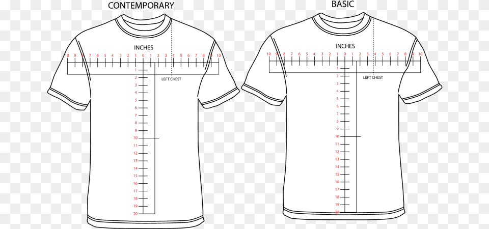 Basic Tshirt Fit Guide Illustration, Chart, Clothing, Measurements, Plot Png Image
