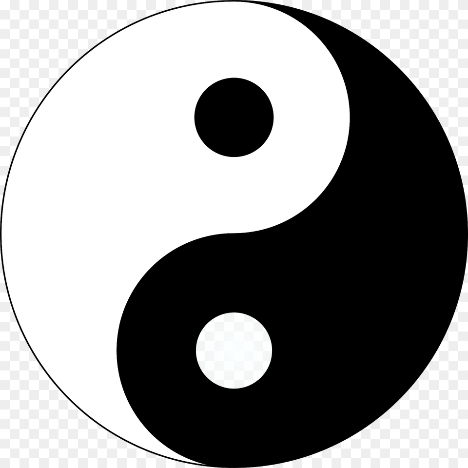 Basic Yin Yang Clipart, Number, Symbol, Text, Disk Free Png Download