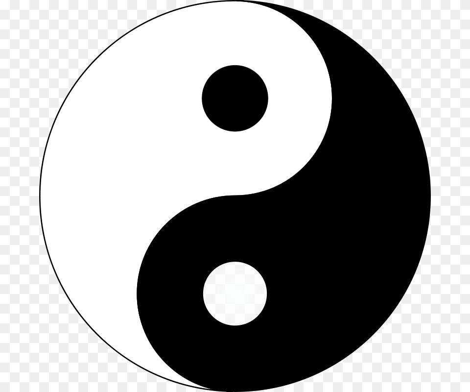Basic Yin Yang Clipart, Number, Symbol, Text, Astronomy Png