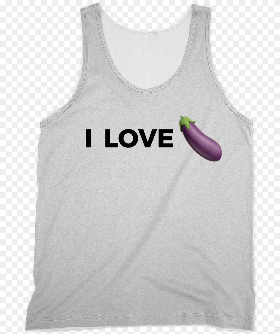 Basics I Love Eggplant Emoji Tank Top Eggplant Emoji Shirt, Food, Produce, Clothing, Vest Free Png Download