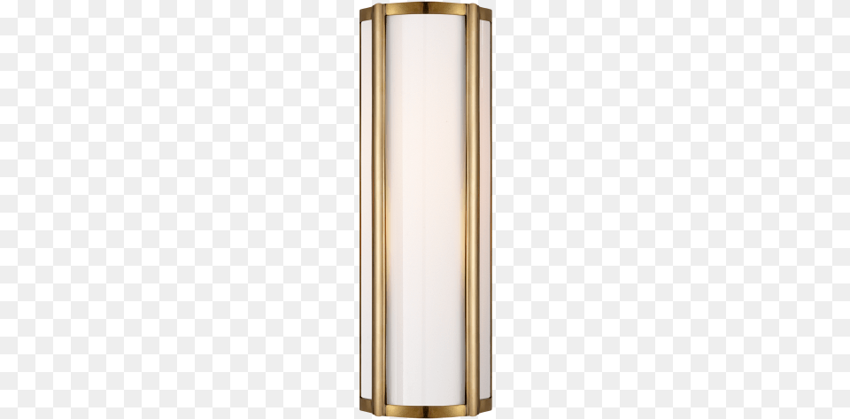 Basil Small Linear Sconce In Natural Brass With White Visual Comfort Ah2023nb Wg Alexa Hampton Basil 2 Light, Door, Lamp Free Transparent Png