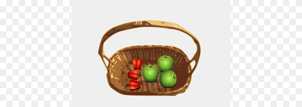Basket Apple, Food, Fruit, Plant Png