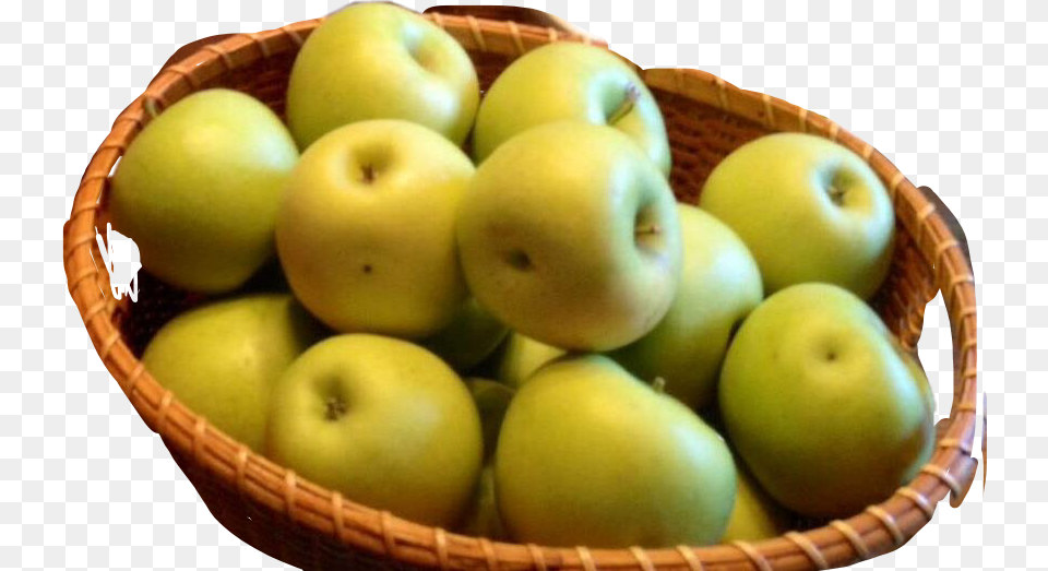 Basket Apples Green Wicker Freetoedit Granny Smith, Apple, Food, Fruit, Plant Png