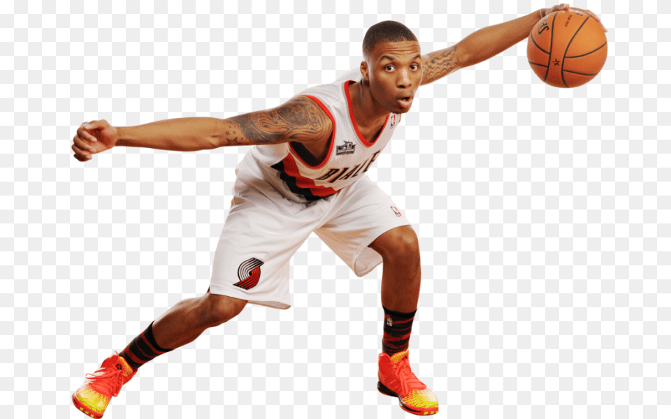 Basket Ball Player Damian Lillard Sport, Basketball, Basketball (ball), Playing Basketball Free Transparent Png