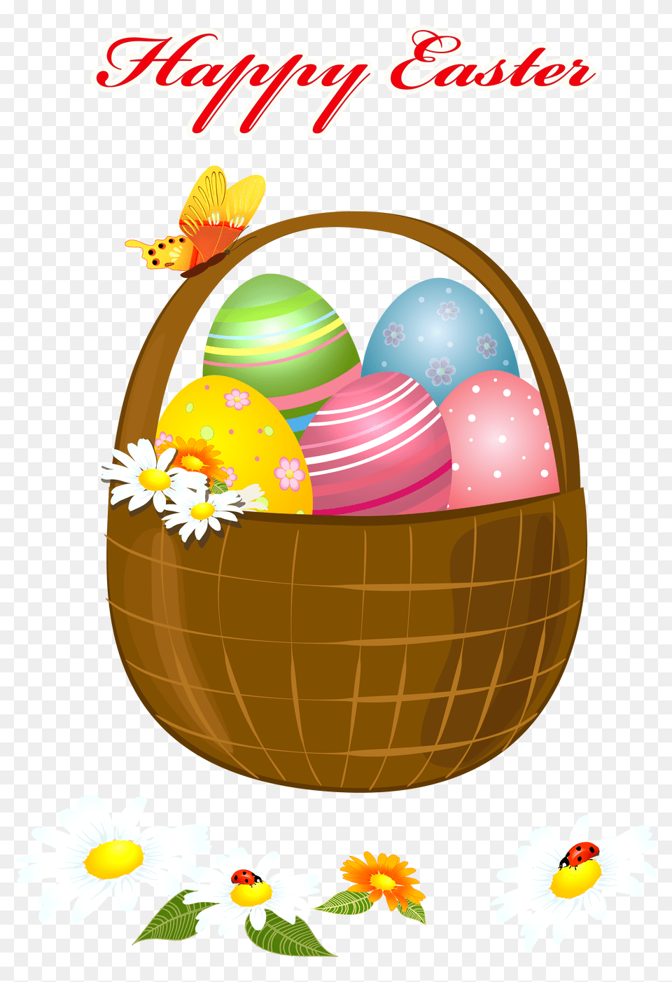 Basket Clipart Happy Easter, Easter Egg, Egg, Food Png