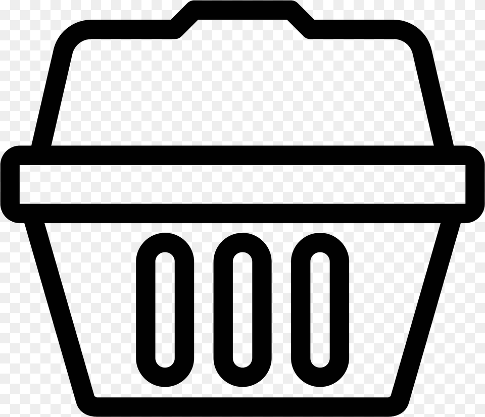 Basket Icon In Iphone Style Shopping Basket Icon, Gray Free Png Download