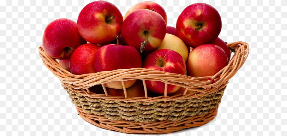 Basket Of Apple Image Apples In A Basket, Food, Fruit, Plant, Produce Free Png Download