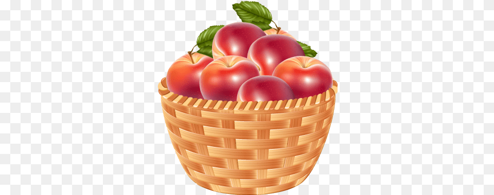 Basket Of Apples Download Basket, Birthday Cake, Cake, Cream, Dessert Png Image