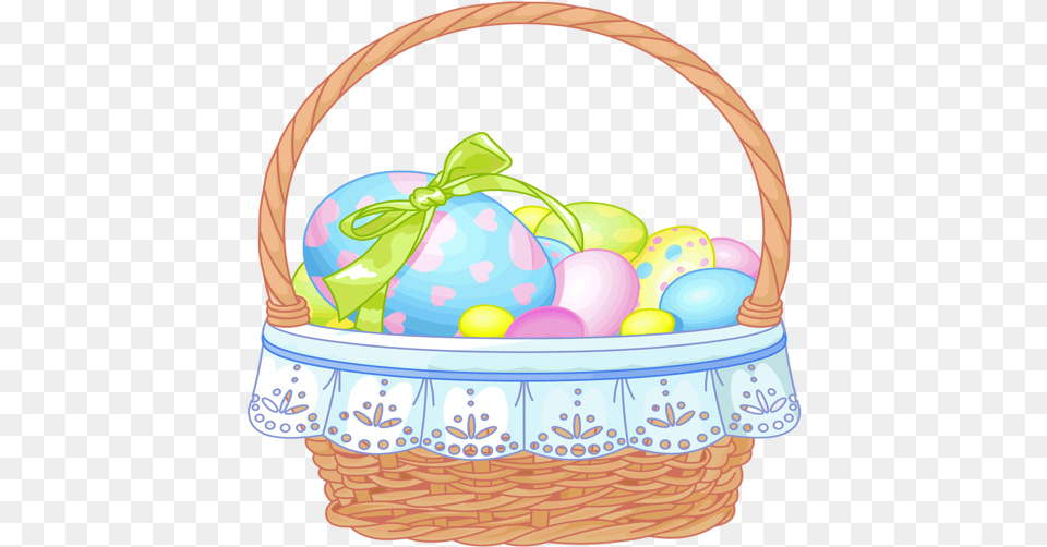 Basket Of Easter Eggs Clipart, Birthday Cake, Cake, Cream, Dessert Free Png Download