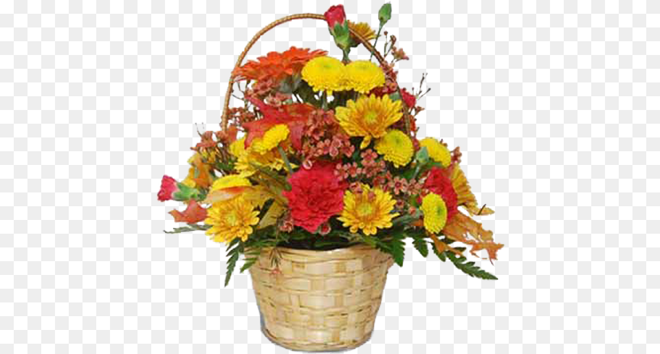 Basket Of Fall Bouquet, Flower, Flower Arrangement, Flower Bouquet, Plant Png Image