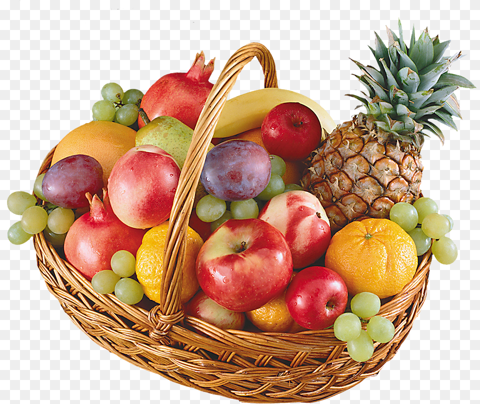 Basket Of Fruits, Produce, Plant, Food, Fruit Free Png