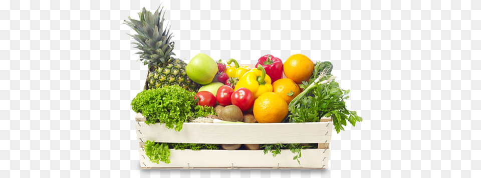 Basket Of Fruits Vegetable In Basket, Food, Fruit, Plant, Produce Free Png Download