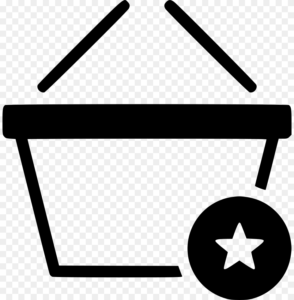 Basket Shop Buy Favorite Star, Symbol, Stencil, Device, Grass Png