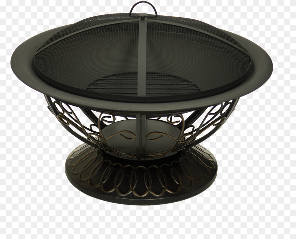 Basket Weave Design Bronze Fire Pit Size Table, Drain, Bowl Free Transparent Png