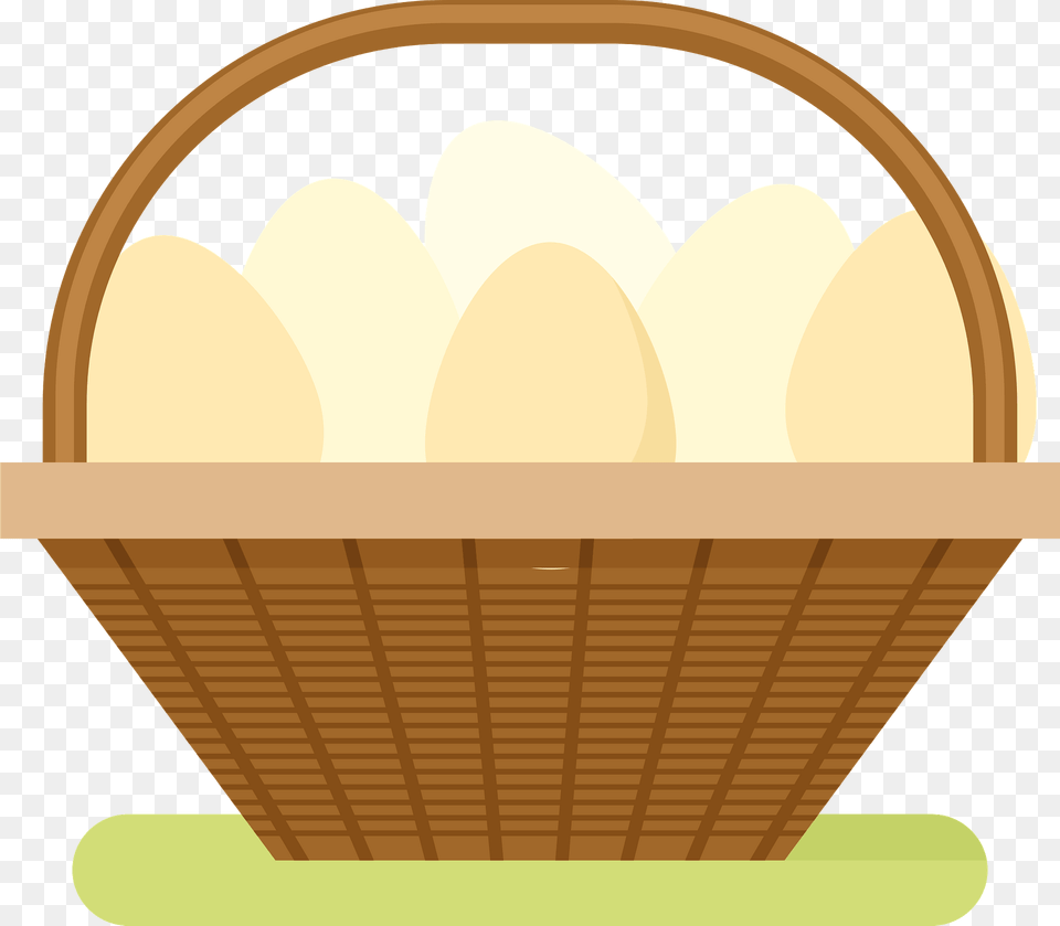 Basket With Eggs Clipart Png Image