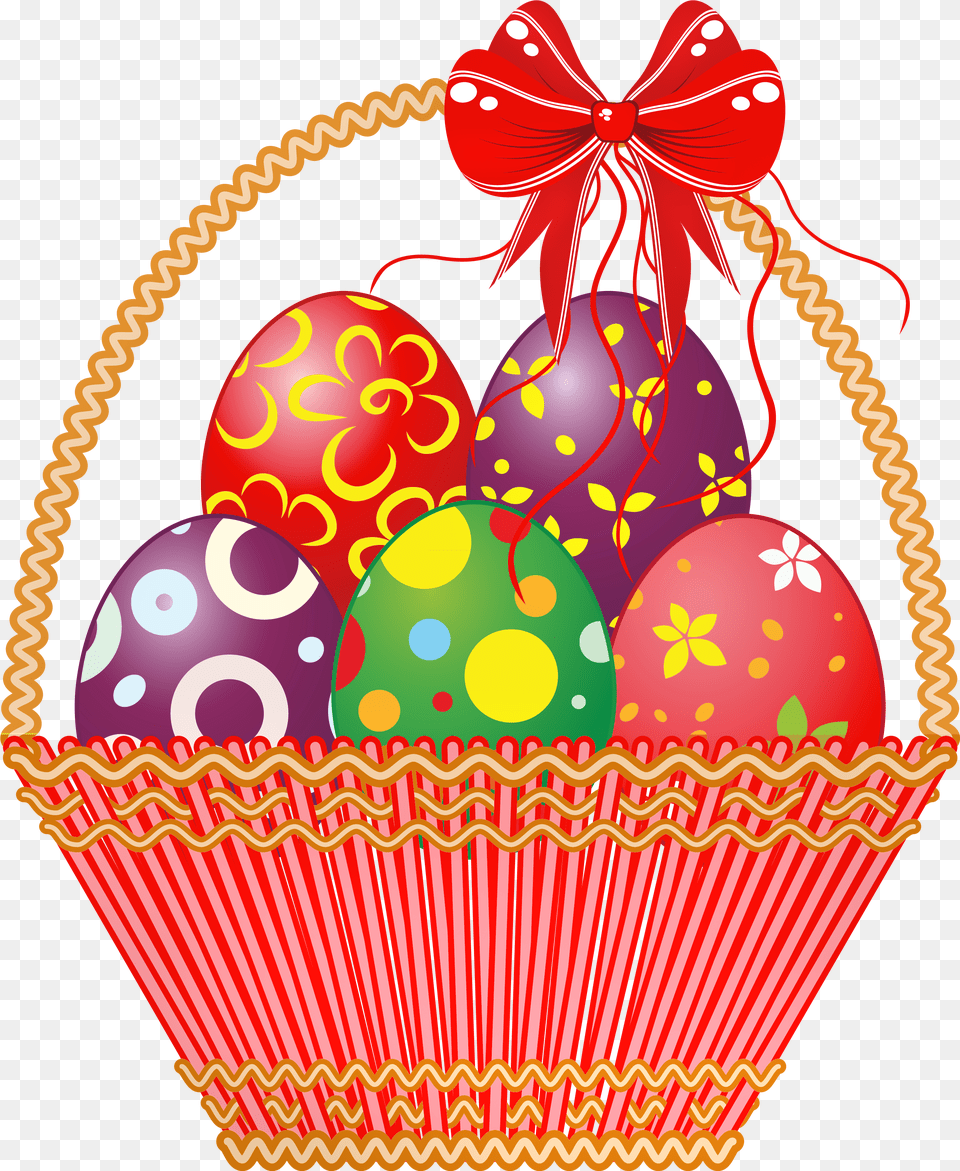 Basket With Eggs Picture Gallery View Clipart Basket Of Easter Eggs, Egg, Food Free Transparent Png