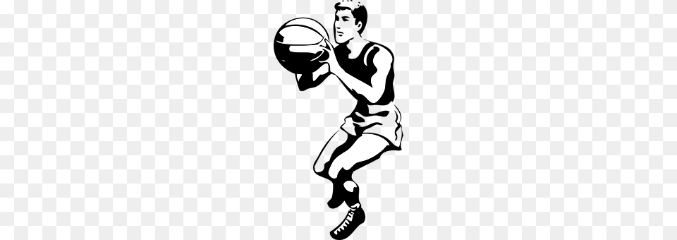 Basketball Stencil, Person Free Transparent Png